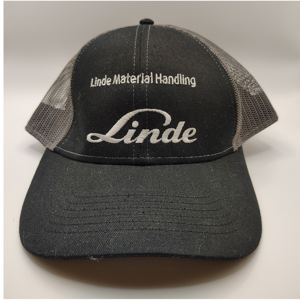 Linde Material Handling Trucker‎ Hat Black Mesh Cap Adjustable Snapback